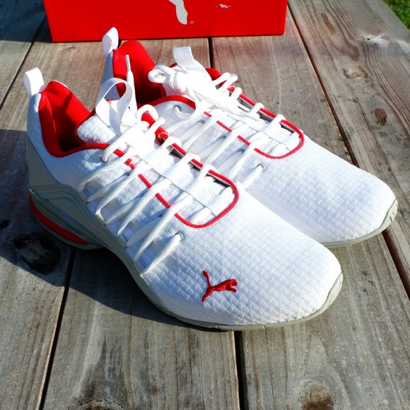 Puma Other - PUMA Mens Shoes Axelion Block Size 12 White and Red 193148-02